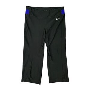 Nike Capri Leggings Womens XS Extra Small Black Dri Fit Stretch Pull On Yoga